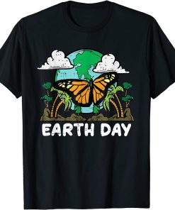 Earth Day Monarch Butterfly Cute Environment Men Women Kids T-Shirt